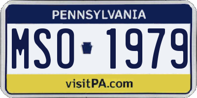 PA license plate MSO1979