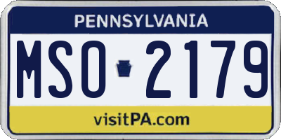 PA license plate MSO2179