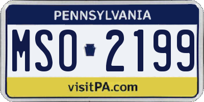 PA license plate MSO2199