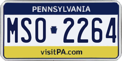 PA license plate MSO2264