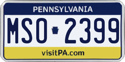 PA license plate MSO2399