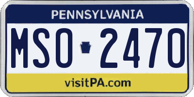 PA license plate MSO2470