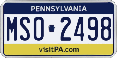 PA license plate MSO2498