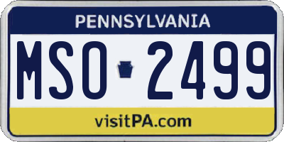 PA license plate MSO2499