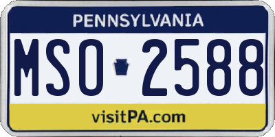 PA license plate MSO2588