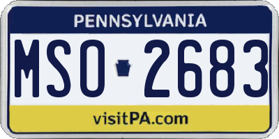 PA license plate MSO2683