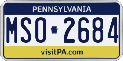 PA license plate MSO2684
