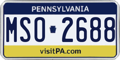 PA license plate MSO2688
