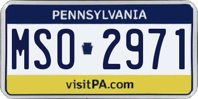 PA license plate MSO2971