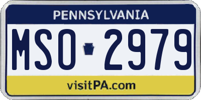PA license plate MSO2979