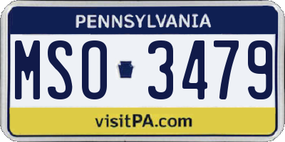 PA license plate MSO3479