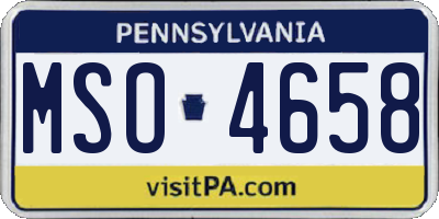 PA license plate MSO4658