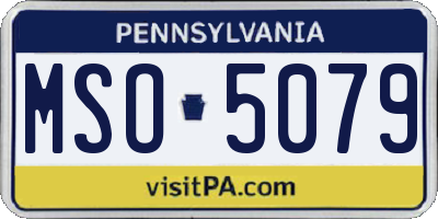 PA license plate MSO5079