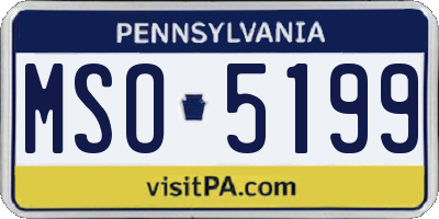 PA license plate MSO5199