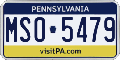 PA license plate MSO5479