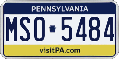 PA license plate MSO5484