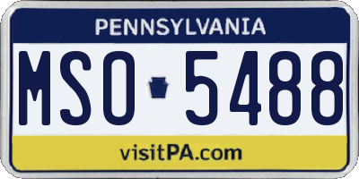 PA license plate MSO5488