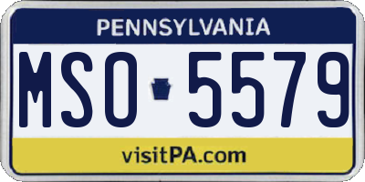 PA license plate MSO5579