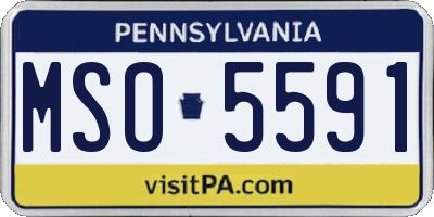 PA license plate MSO5591