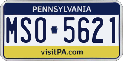 PA license plate MSO5621