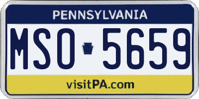 PA license plate MSO5659