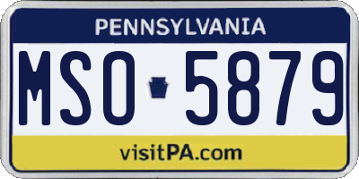 PA license plate MSO5879