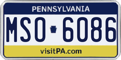 PA license plate MSO6086