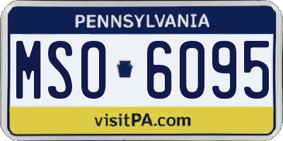 PA license plate MSO6095