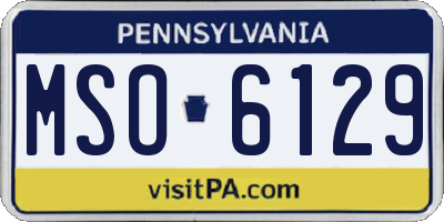 PA license plate MSO6129