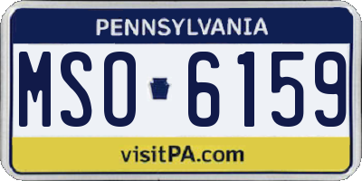 PA license plate MSO6159