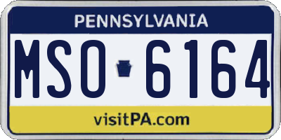 PA license plate MSO6164