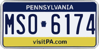 PA license plate MSO6174
