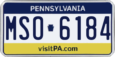 PA license plate MSO6184