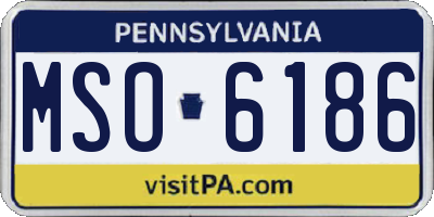 PA license plate MSO6186