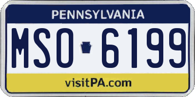 PA license plate MSO6199