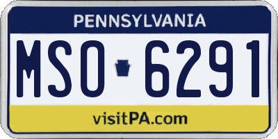 PA license plate MSO6291
