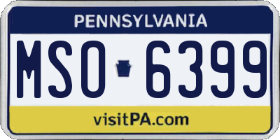 PA license plate MSO6399