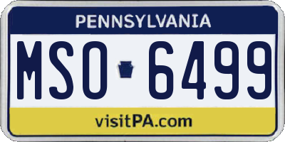 PA license plate MSO6499
