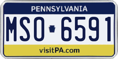 PA license plate MSO6591