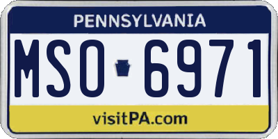 PA license plate MSO6971