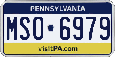 PA license plate MSO6979
