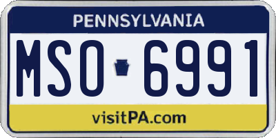 PA license plate MSO6991