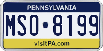PA license plate MSO8199