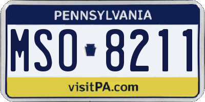 PA license plate MSO8211