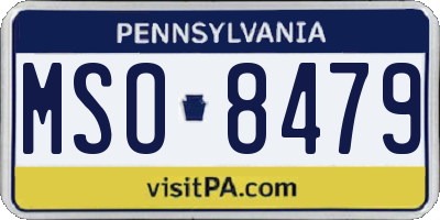 PA license plate MSO8479