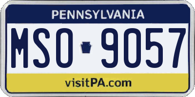 PA license plate MSO9057