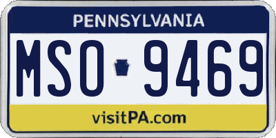 PA license plate MSO9469