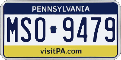 PA license plate MSO9479
