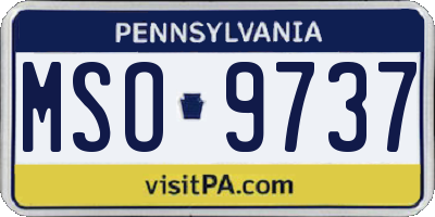 PA license plate MSO9737