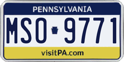 PA license plate MSO9771